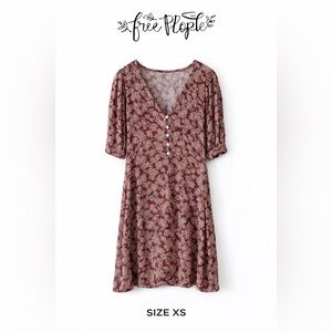 NWT Free People Floral Button-Down Dress - Size Small
